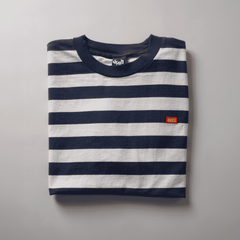 Stripe Boxy T - Blue / White - MEDIUM ONLY