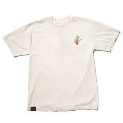 Plants Embroidered T - Cream