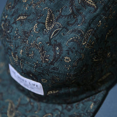 Paisley Floral 5 Panel Camper Hat - Made in USA - (FA25)