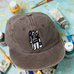 STUDIO CAT 6-PANEL HAT - VINTAGE BROWN