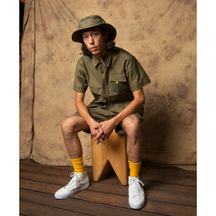 SAMPLE SALE 25 - Military Mesh S/S Button Down - Small