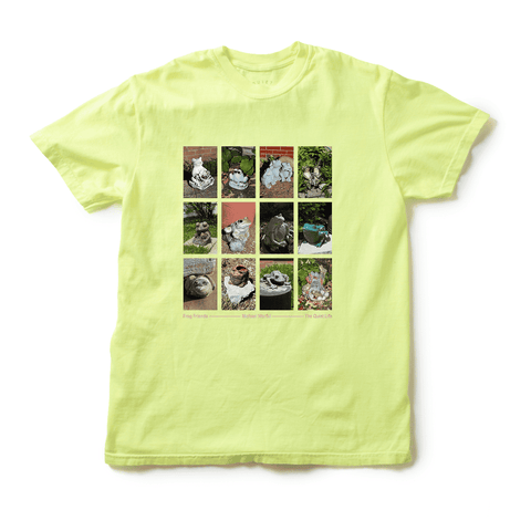 Frog Friends T - Neon Lemon - XL ONLY