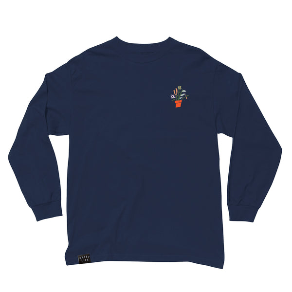 Plants Embroidery Long Sleeve T - MEDIUM ONLY