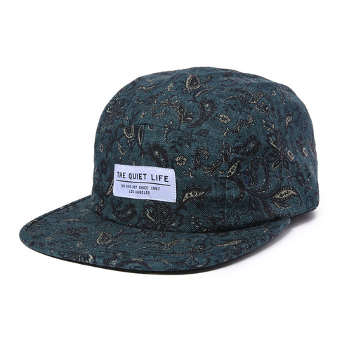 Paisley Floral 5 Panel Camper Hat - Made in USA - (FA25)