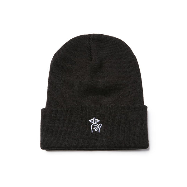 Shhh Embroidered Beanie - Black