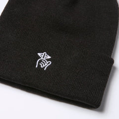 Shhh Embroidered Beanie - Black