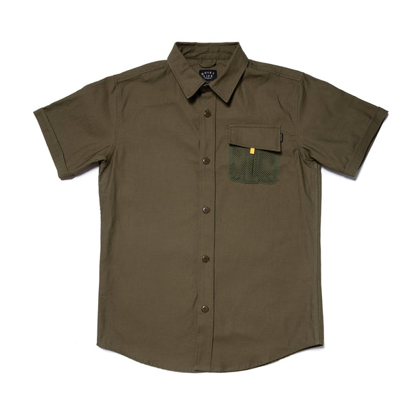 SAMPLE SALE 25 - Military Mesh S/S Button Down - Small